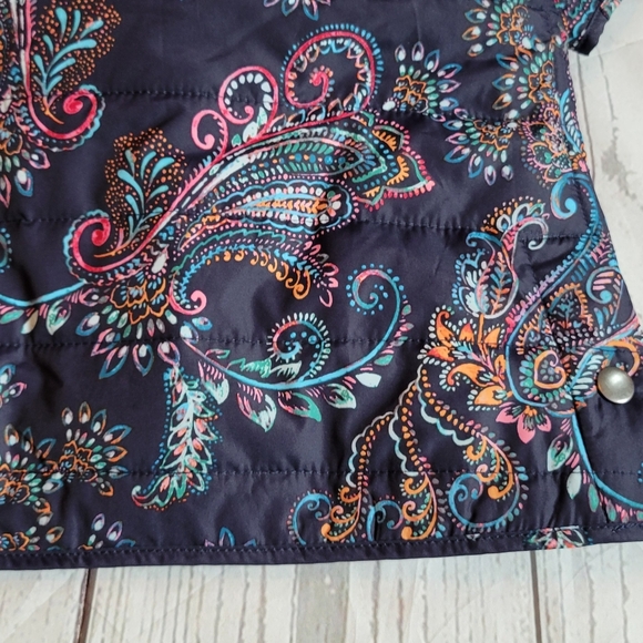 Talbots Multi Print Puffer Vest - Picture 3 of 4